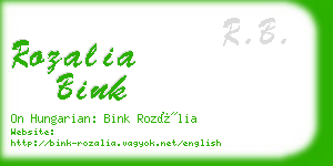 rozalia bink business card